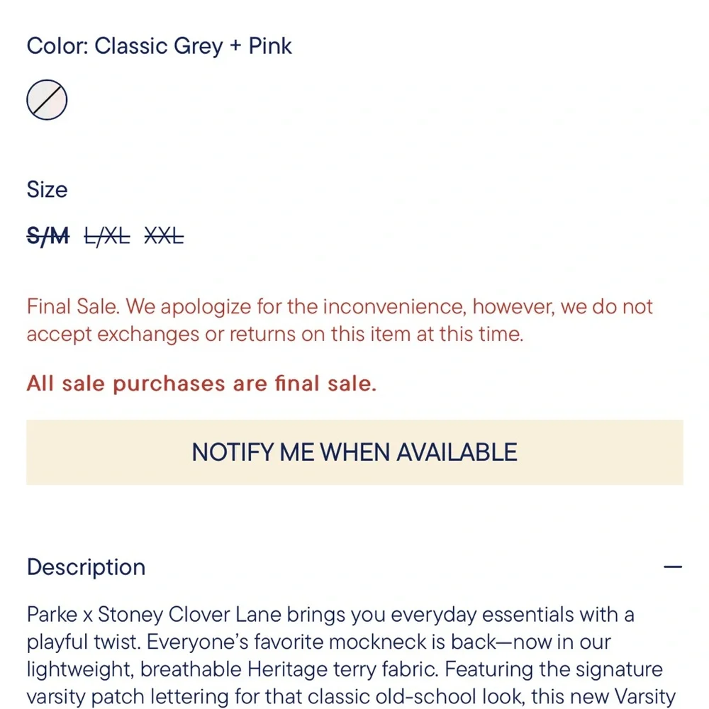 Parke x SCL Varsity Mockneck - Picture 4 of 4